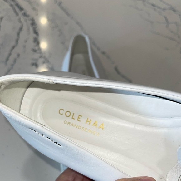 Cole Haan GrandPro GRAND.OS Spectator Laser Cut White Leather Sneakers Sz 11B - Picture 3 of 12